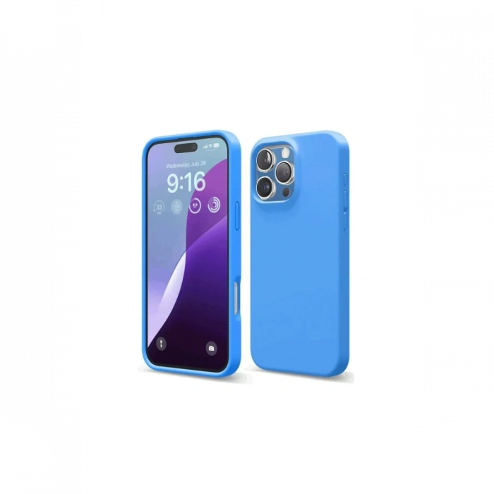 Apple iPhone 16 Pro Uyumlu Kılıf First Silikon - Mavi