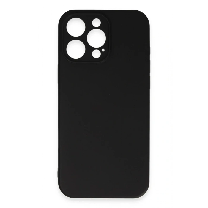 Apple iPhone 16 Pro Uyumlu Kılıf First Silikon - Siyah