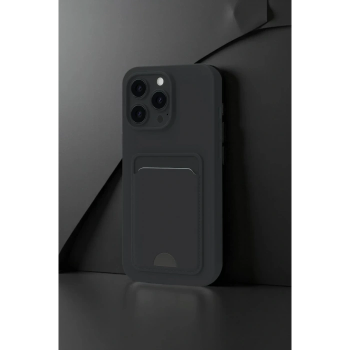 Apple iPhone 16 Pro Uyumlu Kılıf Kelvin Kartvizitli Silikon - Lila