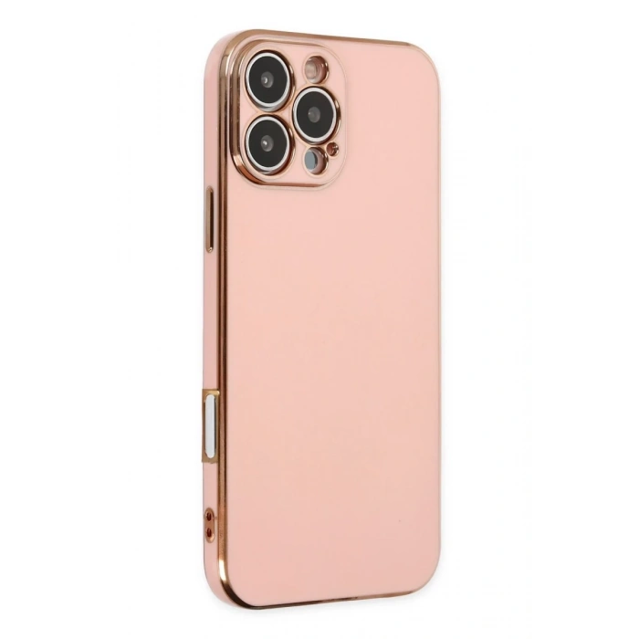 Apple iPhone 16 Pro Uyumlu Kılıf Volet Silikon - Pembe
