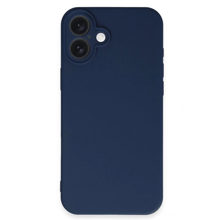Apple iPhone 16 Uyumlu Kılıf First Silikon - Lacivert