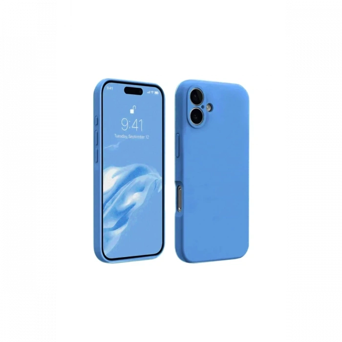 Apple iPhone 16 Uyumlu Kılıf First Silikon - Mavi