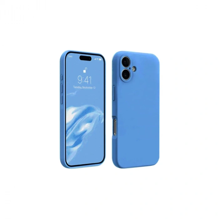Apple iPhone 16 Uyumlu Kılıf First Silikon - Mavi