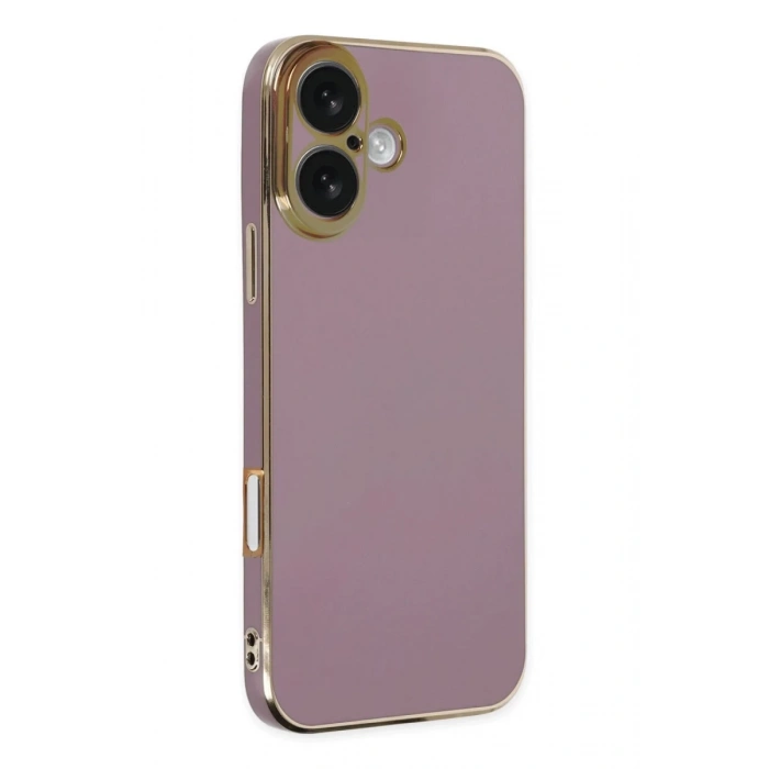 Apple iPhone 16 Uyumlu Kılıf Volet Silikon - Mor