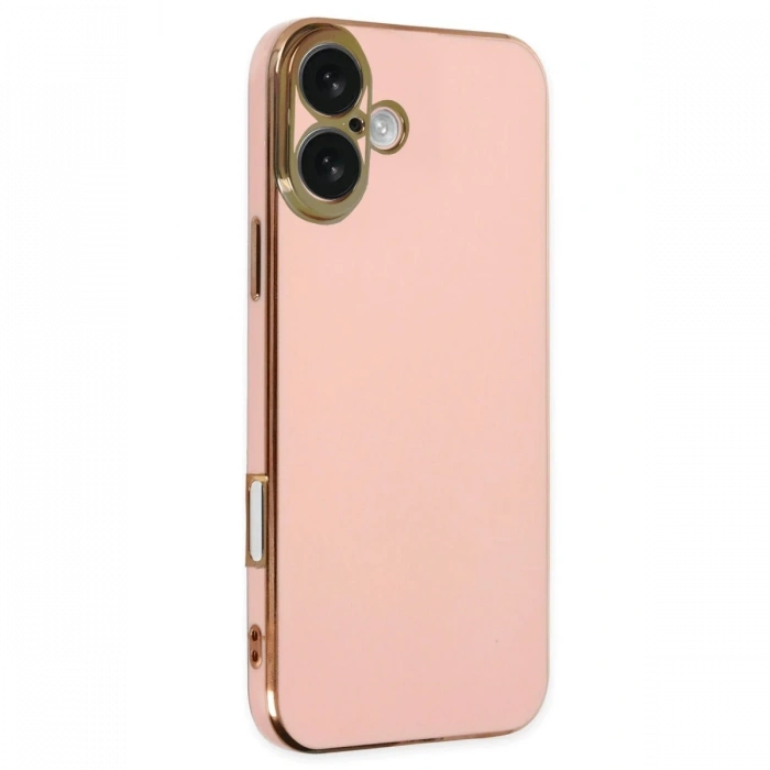 Apple iPhone 16 Uyumlu Kılıf Volet Silikon - Pembe