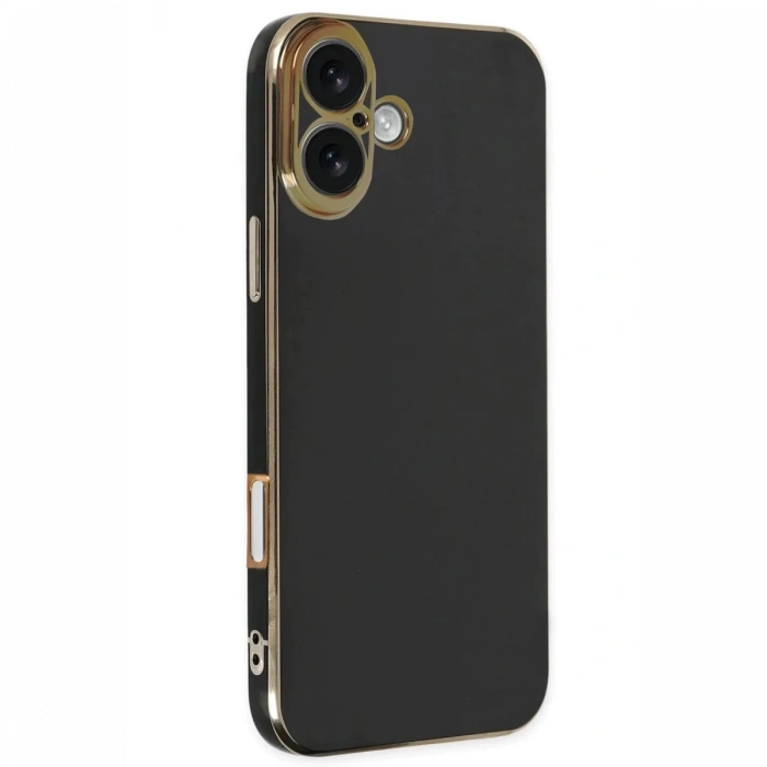 Apple iPhone 16 Uyumlu Kılıf Volet Silikon - Siyah
