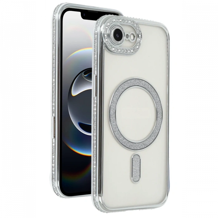 Apple iPhone 16E Joke Simli Magneticsafe Kılıf - Gümüş