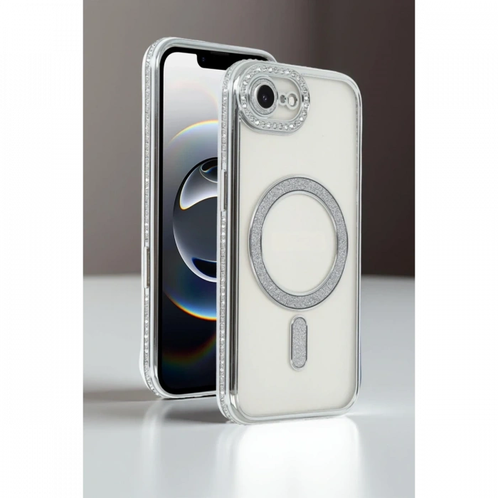 Apple iPhone 16E Joke Simli Magneticsafe Kılıf - Gümüş