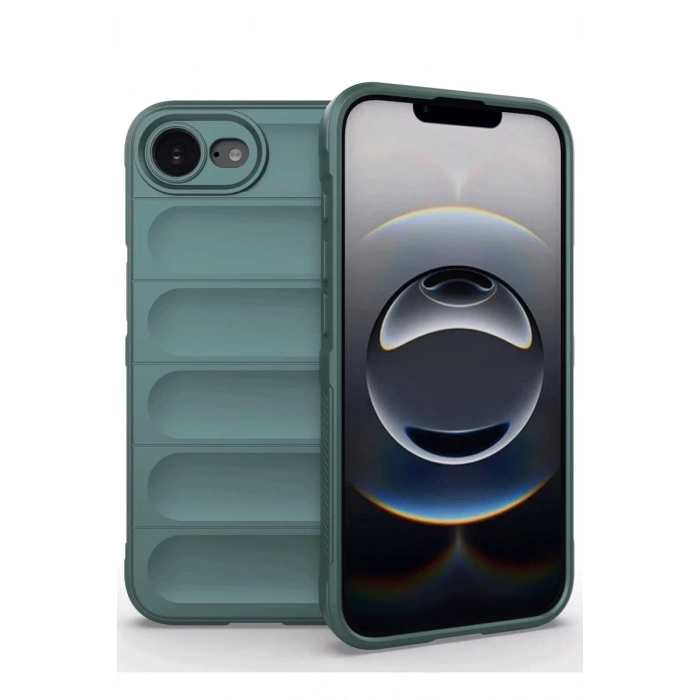 Apple iPhone 16E Kılıf Optimum Silikon - Koyu Yeşil