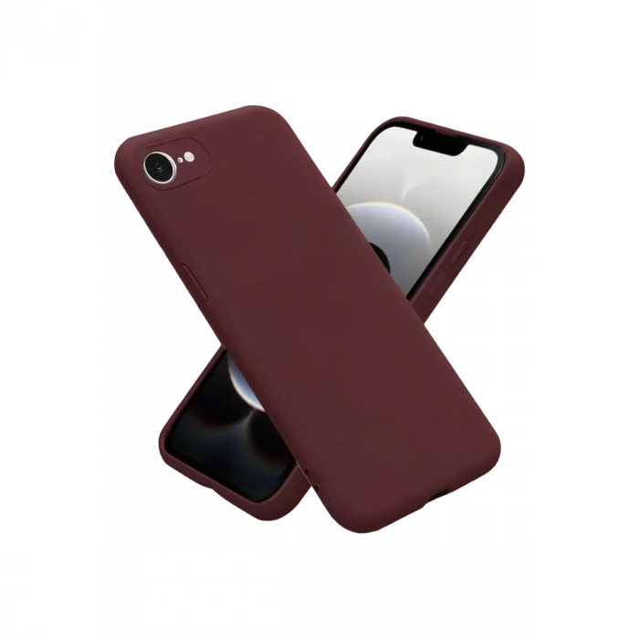 Apple iPhone 16E Uyumlu Kılıf First Silikon - Bordo