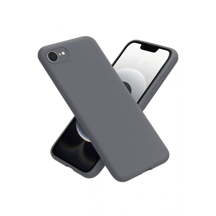 Apple iPhone 16E Uyumlu Kılıf First Silikon - Gri