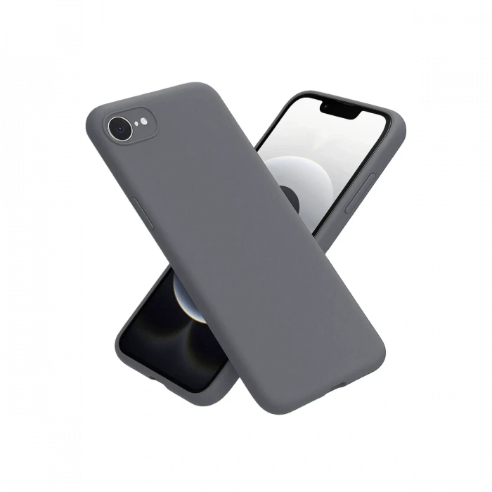 Apple iPhone 16E Uyumlu Kılıf First Silikon - Gri