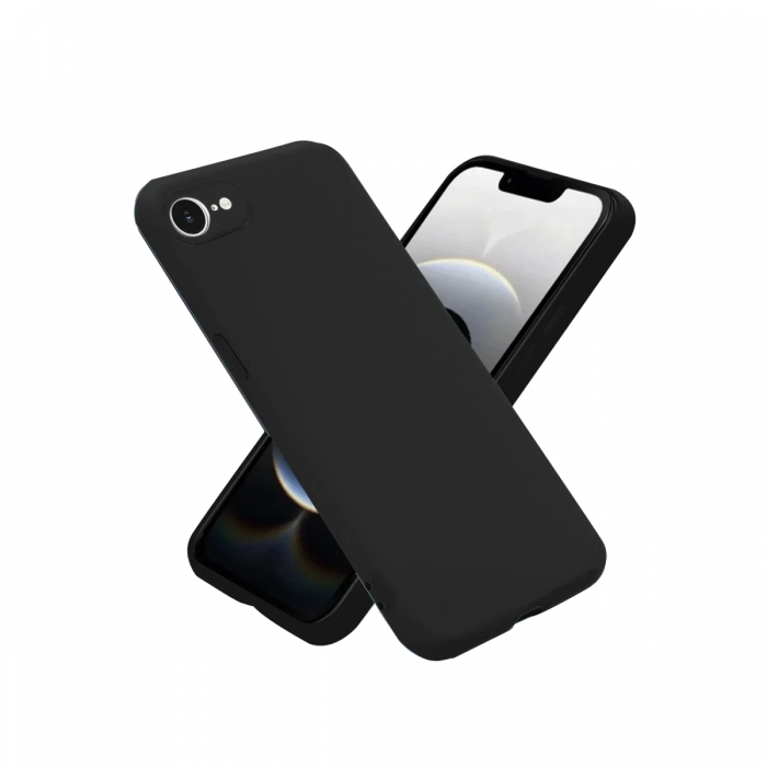 Apple iPhone 16E Uyumlu Kılıf First Silikon - Siyah
