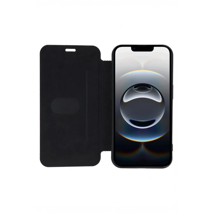 Apple iPhone 16E Uyumlu Kılıf Flip Cover - Siyah