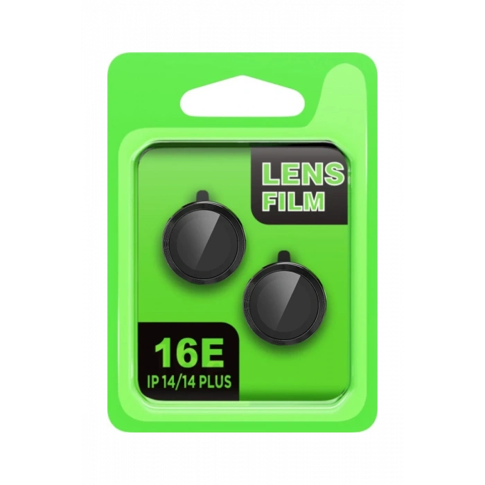 Apple iPhone 16E Uyumlu Raze Metal Kamera Lens - Siyah