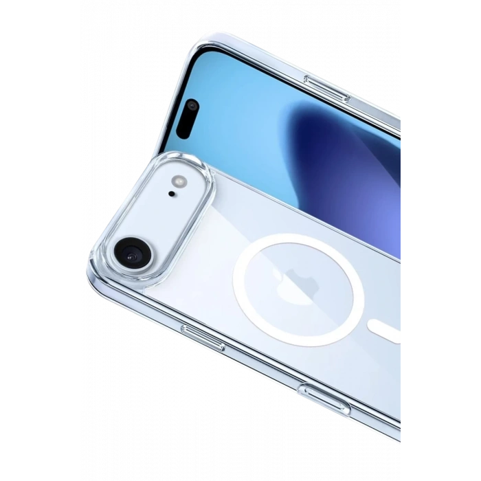 Apple iPhone 17 Air Uyumlu Combo Sert Şeffaf Magsafe Kapak - Şeffaf