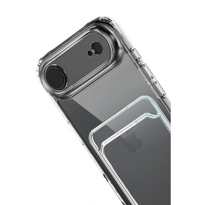 Apple iPhone 17 Air Uyumlu Kart Şeffaf Silikon - Şeffaf