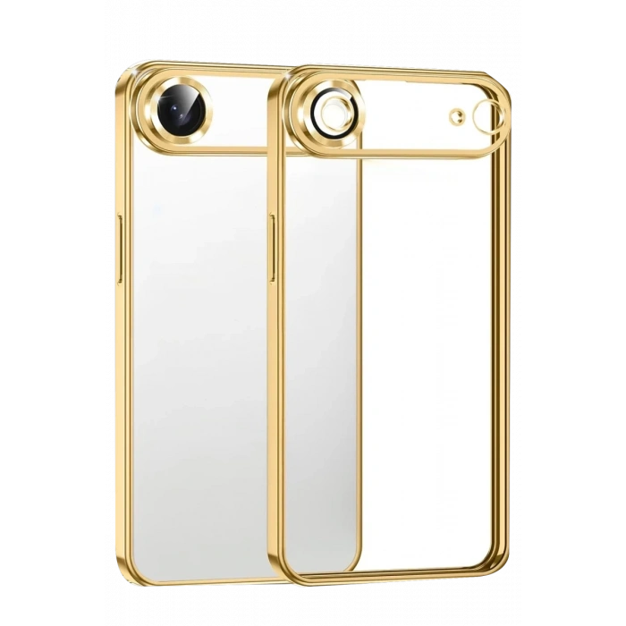 Apple iPhone 17 Air Uyumlu Lensli Silikon - Gold