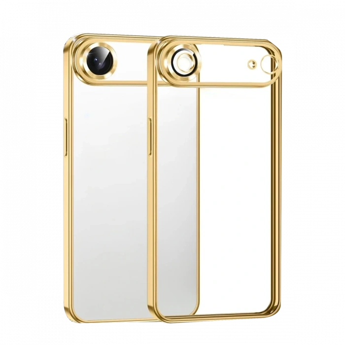Apple iPhone 17 Air Uyumlu Lensli Silikon - Gold