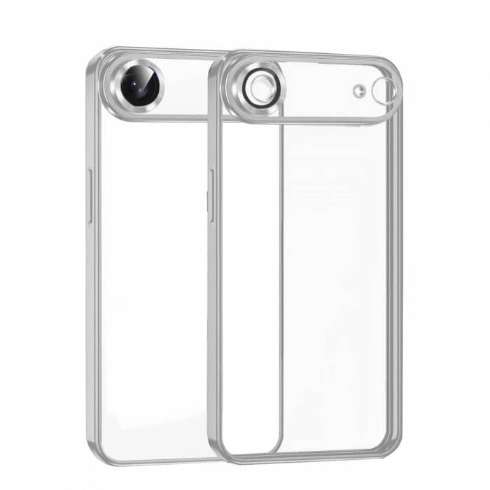 Apple iPhone 17 Air Uyumlu Lensli Silikon - Gümüş