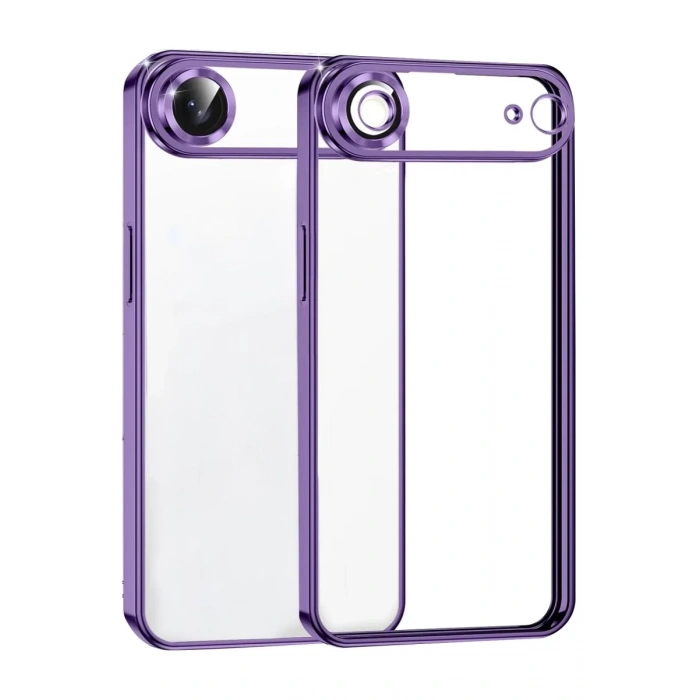 Apple iPhone 17 Air Uyumlu Lensli Silikon - Mor
