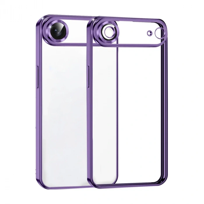 Apple iPhone 17 Air Uyumlu Lensli Silikon - Mor