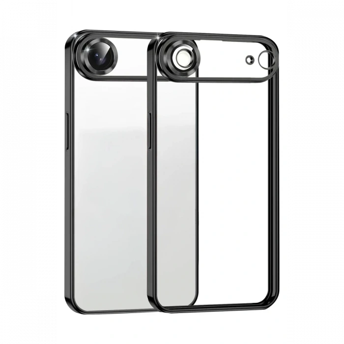 Apple iPhone 17 Air Uyumlu Lensli Silikon - Siyah
