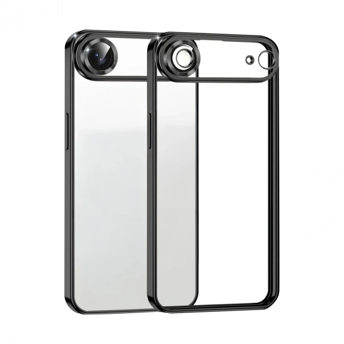 Apple iPhone 17 Air Uyumlu Lensli Silikon - Siyah