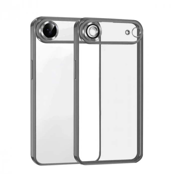 Apple iPhone 17 Air Uyumlu Lensli Silikon - Titan Gri