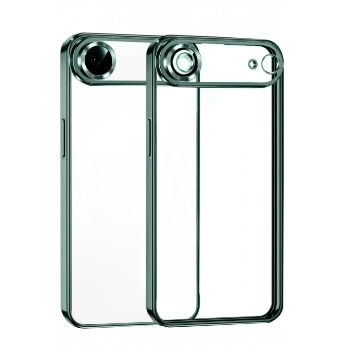 Apple iPhone 17 Air Uyumlu Lensli Silikon - Yeşil
