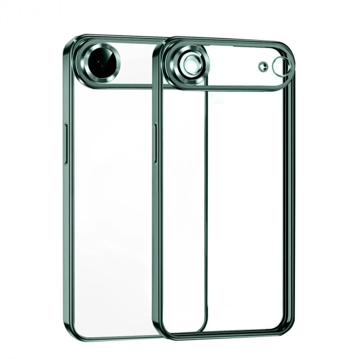 Apple iPhone 17 Air Uyumlu Lensli Silikon - Yeşil