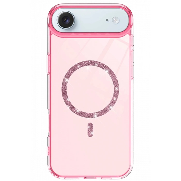 Apple iPhone 17 Air Uyumlu Live Diamond Magsafe Kapak - Pembe