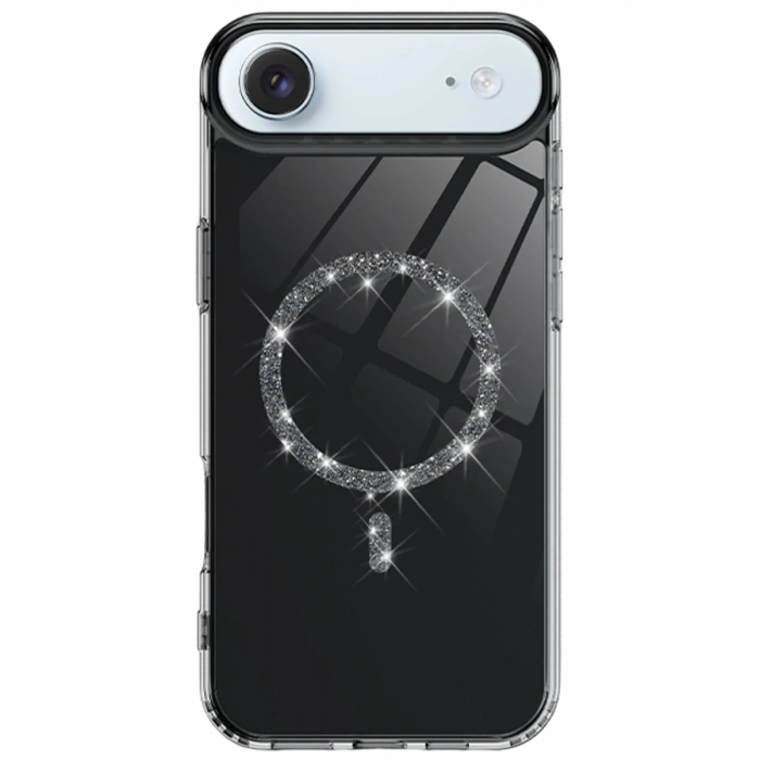 Apple iPhone 17 Air Uyumlu Live Diamond Magsafe Kapak - Siyah