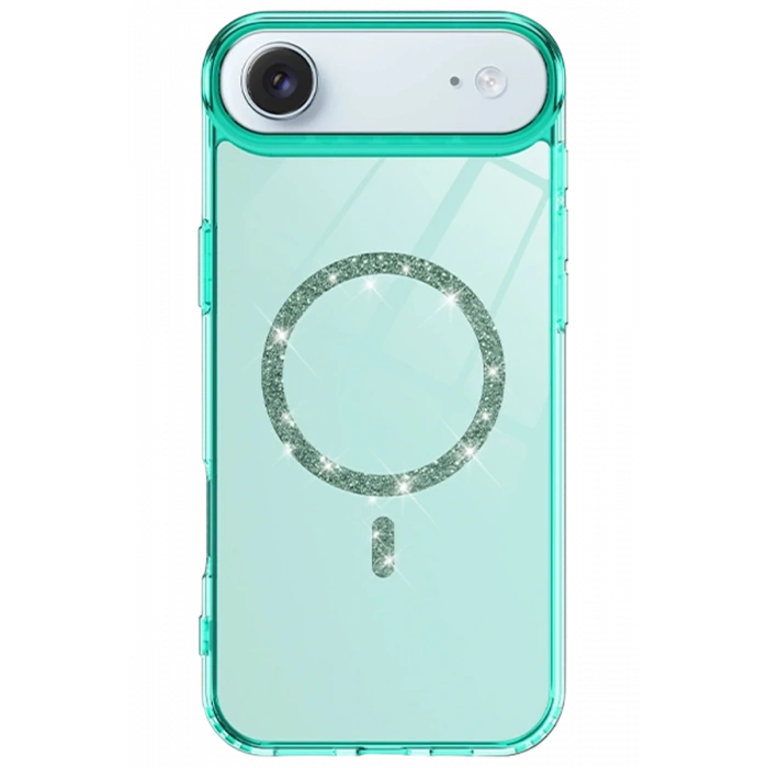Apple iPhone 17 Air Uyumlu Live Diamond Magsafe Kapak - Yeşil