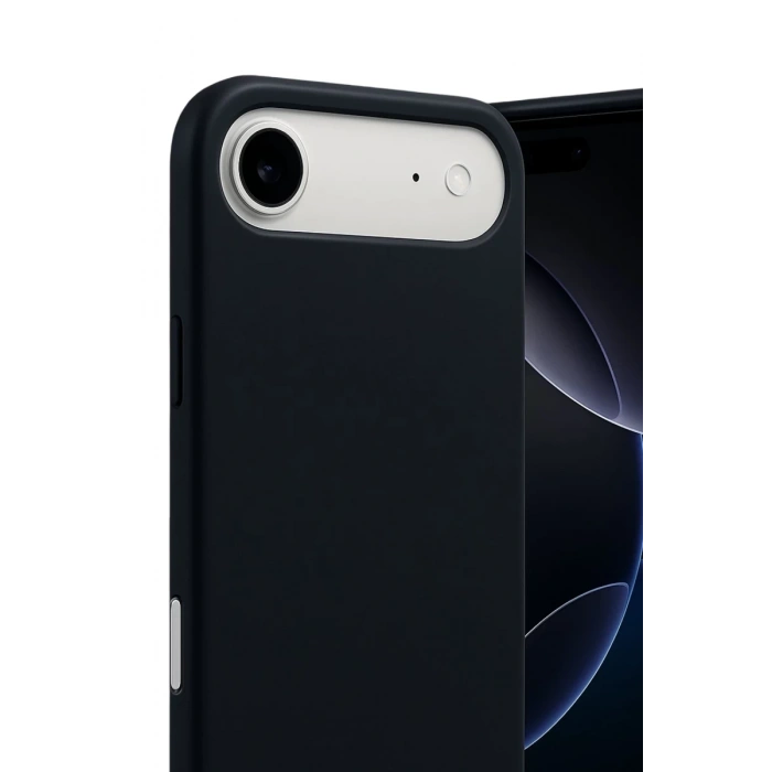 Apple iPhone 17 Air Uyumlu Nano içi Kadife Silikon - Siyah