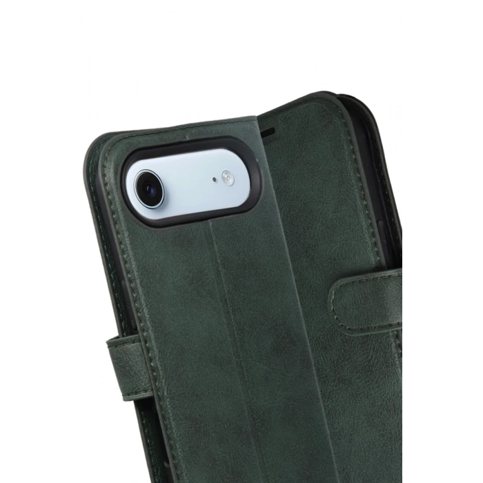 Apple iPhone 17 Air Uyumlu Trend S Plus Kapaklı Kılıf - Yeşil