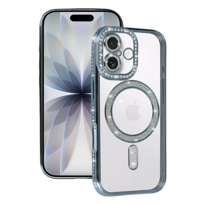Apple iPhone 17 Joke Simli Magneticsafe Kılıf - Mavi