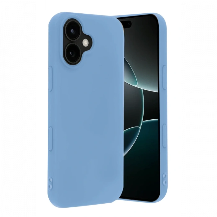 Apple iPhone 17 Nano içi Kadife Silikon - Mavi