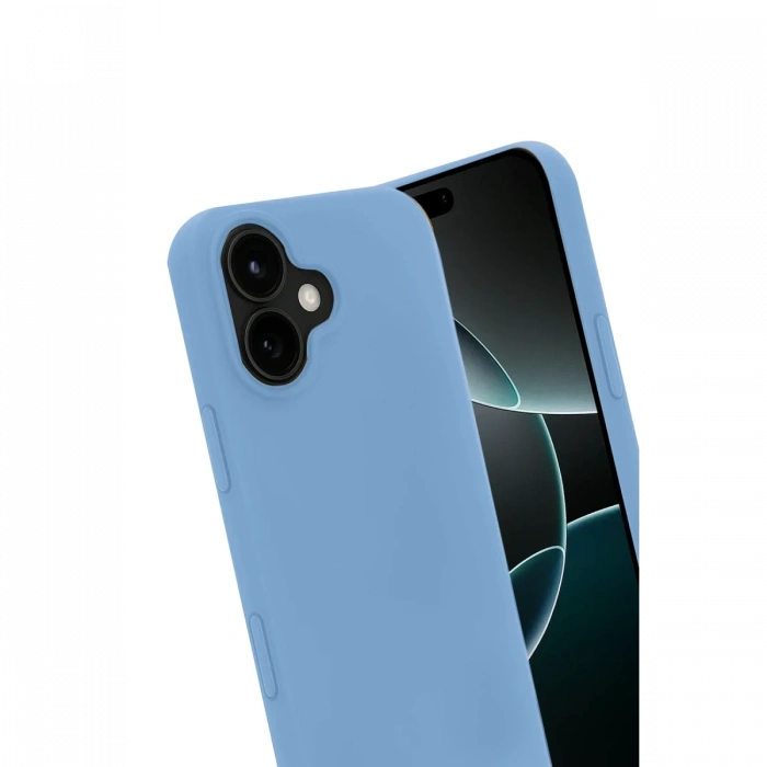 Apple iPhone 17 Nano içi Kadife Silikon - Mavi