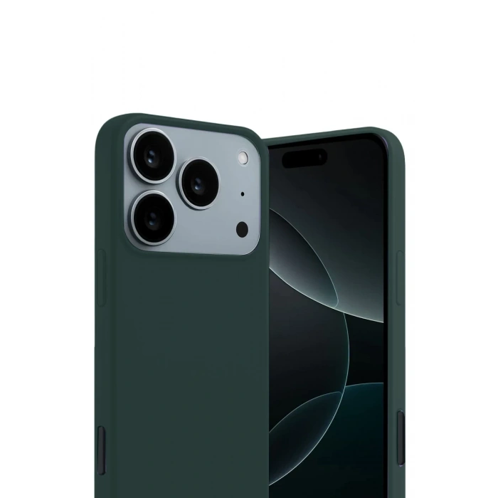 Apple iPhone 17 Pro First Silikon - Koyu Yeşil