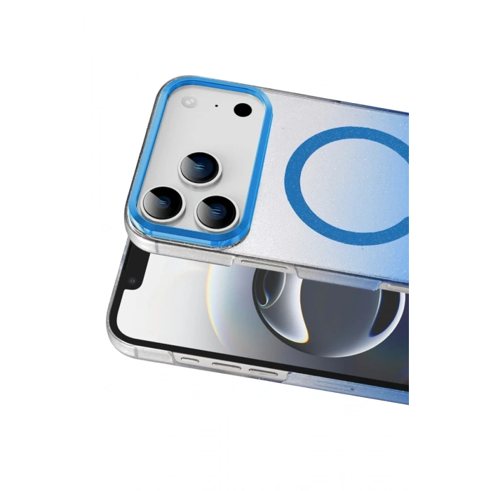 Apple iPhone 17 Pro Glossy Magsafe Kapak - Mavi