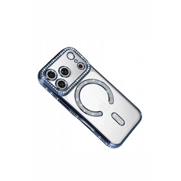 Apple iPhone 17 Pro Joke Simli Magneticsafe Kılıf - Mavi