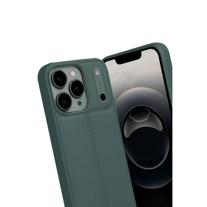 Apple iPhone 17 Pro Max Auto Focus Kapak - Koyu Yeşil