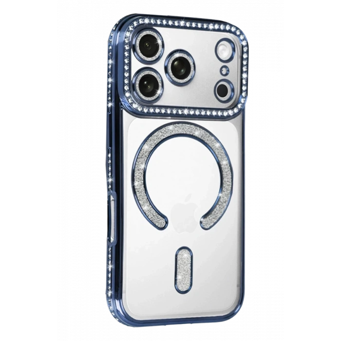 Apple iPhone 17 Pro Max Joke Simli Magneticsafe Kılıf - Mavi