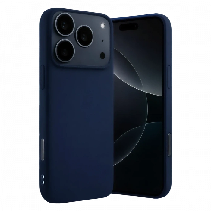 Apple iPhone 17 Pro Max Nano içi Kadife Silikon - Lacivert