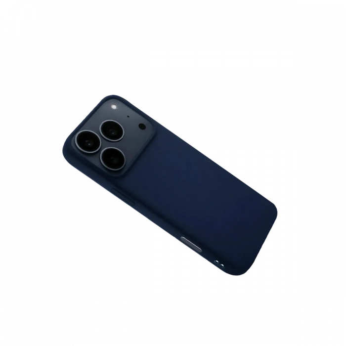 Apple iPhone 17 Pro Max Nano içi Kadife Silikon - Lacivert