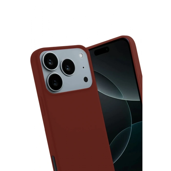 Apple iPhone 17 Pro Max Uyumlu First Silikon - Bordo