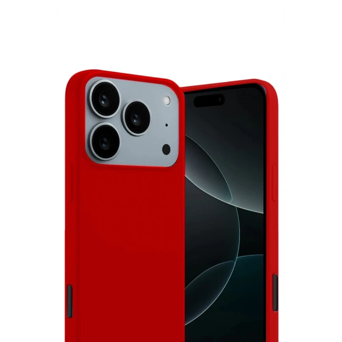 Apple iPhone 17 Pro Max Uyumlu First Silikon - Kırmızı