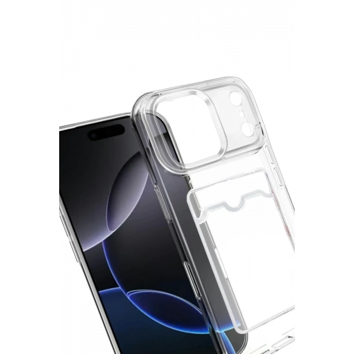 Apple iPhone 17 Pro Max Uyumlu Kart Şeffaf Silikon - Şeffaf