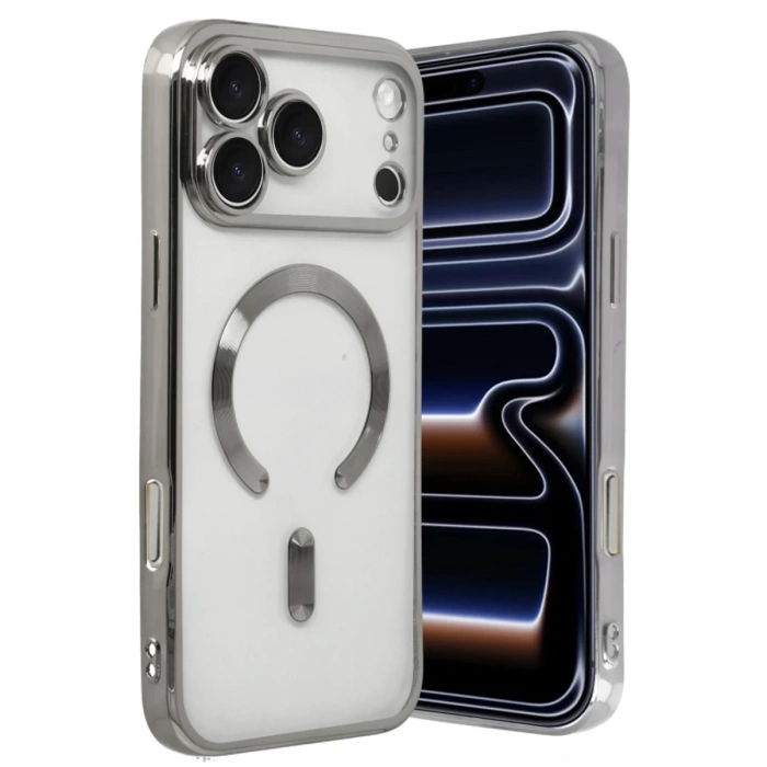 Apple iPhone 17 Pro Max Uyumlu Kross Magneticsafe Kapak - Gümüş